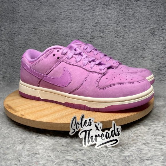 Nike Dunk Low Premium Size 8 Women Rush Fuchsia Pink Sail - Picture 2 of 9